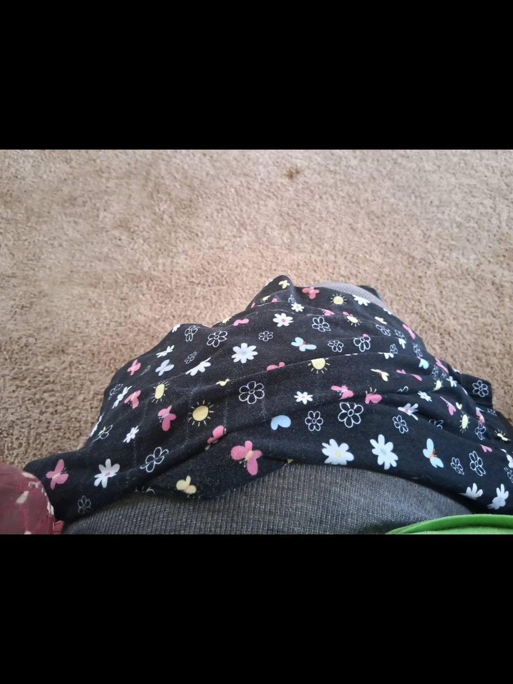 wonder nation Black Floral & Heart Print Kids Shorts
